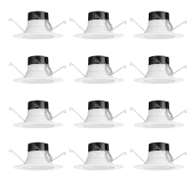 Pack of (12) 6" Switchable White LED Baffle Recessed Downlights