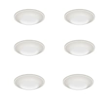 Pack of (6) JSBT 7" Wide Switchable White LED Flush Mount Bowl Ceiling Fixtures