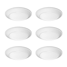 Pack of (6) JSBT 8" Wide Switchable White LED Flush Mount Bowl Ceiling Fixtures