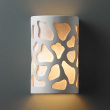Single Light 9.5" Interior Small Cobblestones Wall Sconce Rated for Damp Locations from the Ceramic Collection