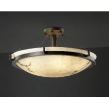 Alabaster Stone / Glass Semi-Flush Ceiling Fixture from the LumenAria Collection