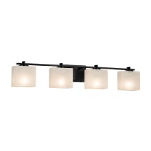 Fusion 4 Light 36" Wide Bathroom Vanity Light with Rectangle Weave Shades from the Era Series