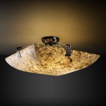 24" Square Semi-Flush Ceiling Fixture from the Alabaster Rocks! Collection