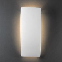 Single Light 13.5" ADA Rectangle Interior Wall Sconce Rated for Damp Locations from the Ceramic Collection
