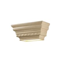 Ceramics Single Light 14.75" Wide Dentil Molding Wall Sconce with Glass Shelf