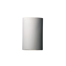 Single Light 12.75" Cylinder Interior Corner Plug-In Wall Sconce Rated for Damp Locations from the Ceramic Collection