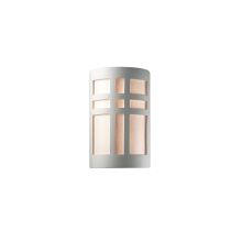 Single Light 9.5" Small Cross Window Wall Sconce Rated for Damp Locations from the Ceramic Collection