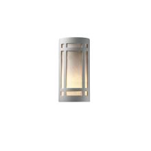Two Light 21" Indoor Extra Large Craftsman Window Wall Sconce Rated for Damp Locations from the Ceramic Collection