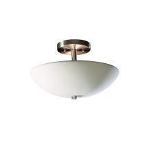 Ceramic Two Light 13.5" Semi-Flush Bowl Ceiling Light