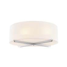 Acryluxe 3 Light 18" Wide Flush Mount Drum Ceiling Fixture