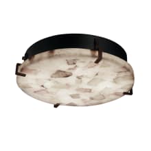 Alabaster Rocks Collection 16" Round Clips Flush-Mount/Wall Sconce