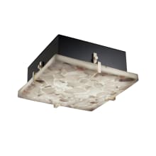 Alabaster Rocks Collection 13" Wide Clips Flush-Mount/Wall Sconce