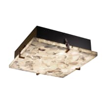 Alabaster Rocks Collection 17" Wide Clips Flush-Mount/Wall Sconce