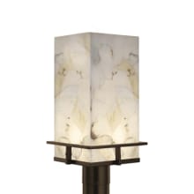 Avalon 18" Tall Integrated LED Outdoor Single Head Post Light - with Alabaster Rock Shade