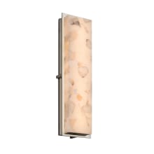 Avalon Single Light 24" Tall Integrated LED Outdoor Wall Sconce with Shaved Alabaster Stone Shade