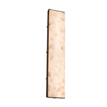 Avalon Single Light 48" Tall Integrated LED Outdoor Wall Sconce with Shaved Alabaster Stone Shade