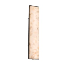 Avalon Single Light 48" Tall Integrated LED Outdoor Wall Sconce with Shaved Alabaster Stone Shade