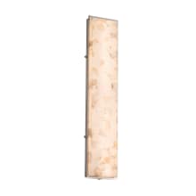 Avalon Single Light 48" Tall Integrated LED Outdoor Wall Sconce with Shaved Alabaster Stone Shade