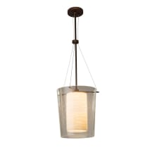 Amani Single Light 12" Wide Pendant with Shaved Alabaster Rock Shade
