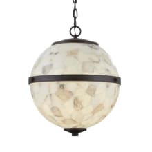 Imperial 17" Wide LED Pendant - with Alabaster Rock Shade