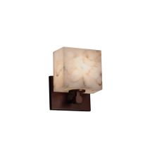 Alabaster Rocks 6" Tetra LED Single Light ADA Approved Bathroom Sconce with Alabaster Rock Shade