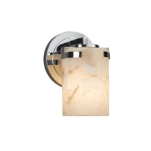 Alabaster Rocks Single Light 5" Wide Bathroom Sconce with Shaved Alabaster Rock Cast Resin Shade