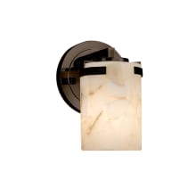 Alabaster Rocks Single Light 5" Wide Integrated 3000K LED Bathroom Sconce with Shaved Alabaster Rock Cast Resin Shade