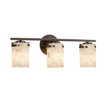 Alabaster Rocks 3 Light 22-3/4" Wide Bathroom Vanity Light with Shaved Alabaster Rock Cast Resin Shade