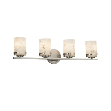 Alabaster Rocks Single Light 31-1/2" Wide Integrated 3000K LED Bathroom Vanity Light with Shaved Alabaster Rock Cast Resin Shade