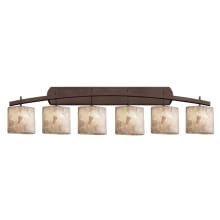 Alabaster Rocks! 6 Light 57" Wide Bathroom Vanity Light