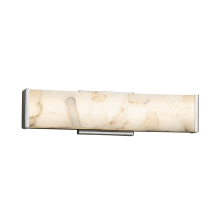 Alabaster Rocks Single Light 18-1/2" Wide Integrated 3000K LED Bath Bar with Shaved Alabaster Rock Cast Resin Shade - ADA Compliant