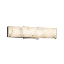 Alabaster Rocks Single Light 18-1/2" Wide Integrated 3000K LED Bath Bar with Shaved Alabaster Rock Cast Resin Shade - ADA Compliant