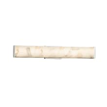Alabaster Rocks Single Light 28-1/2" Wide Integrated 3000K LED Bath Bar with Shaved Alabaster Rock Cast Resin Shade - ADA Compliant