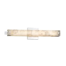 Alabaster Rocks Single Light 23" Wide Integrated 3000K LED Bath Bar with Shaved Alabaster Rock Cast Resin Shade - ADA Compliant