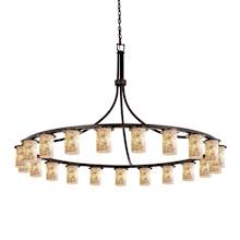 Alabaster Rocks 60" Wide Ring Chandelier