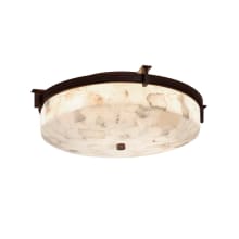 Era 2 Light 16" Wide Flush Mount Bowl Ceiling Fixture with Shaved Alabaster Shade