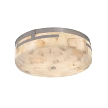 Atlas 16" Wide LED Flush Mount Bowl Ceiling Fixture with Shaved Alabaster Shade