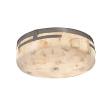 Atlas 16" Wide LED Flush Mount Bowl Ceiling Fixture with Shaved Alabaster Shade