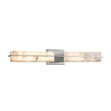 Era 30" Wide Integrated LED Bath Bar with Shaved Alabaster Stone Shades