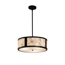 Alabaster Rocks! 18" Wide Tribeca LED Drum Multi Light Pendant