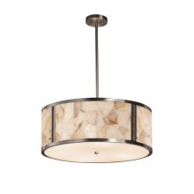 Alabaster Rocks! 24" Wide Tribeca 6 Light Single Tier Drum Chandelier