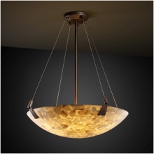 Alabaster Rocks! 6 Light 27" Wide Pendant with Shaved Alabaster Rocks Resin Shade