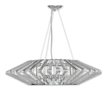 Columba 4 Light 39" Wide LED Crystal Drum Chandelier - with Bohemia Shade