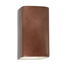 Ambiance 10" Tall Rectangular Open Top Outdoor Wall Sconce