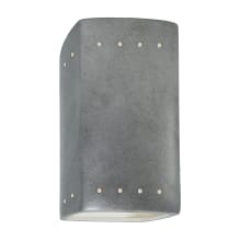 Ambiance 10" Tall Perforated Rectangular Closed Top Outdoor Wall Sconce