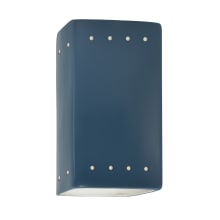 Ambiance 10" Tall Perforated Rectangular Open Top LED Wall Sconce