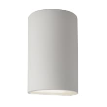 Ambiance 10" Tall Half Cylinder Closed Top Wall Sconce