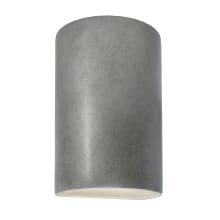 Ambiance 10" Tall Half Cylinder Closed Top Outdoor Wall Sconce