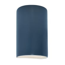 Ambiance 10" Tall Half Cylinder Open Top Wall Sconce