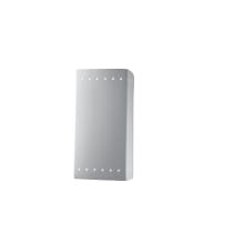13.5" Large Rectangular One Light Exterior Wall Sconce from the Ceramic Collection Rated for Wet Locations